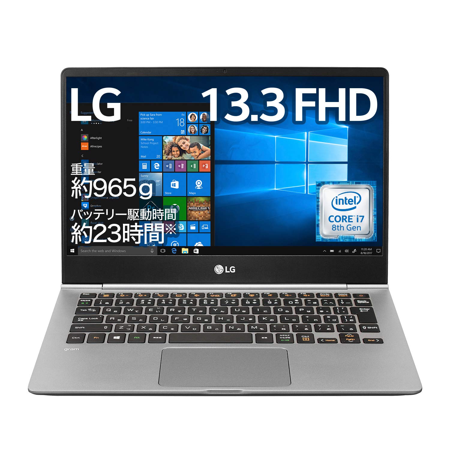 Amazon.co.jp: LG ノートパソコン gram 965g/Core-i7/13.3インチ 