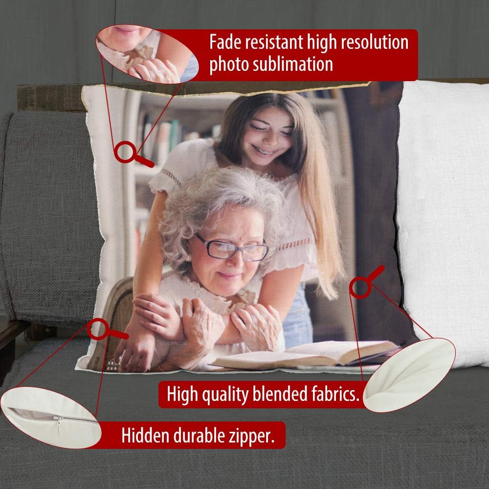 Custom Photo,Text Pillow Cases,Personalized Decorative Throw Pillow Cover Gifts,Throw Pillowcases Home Decor, Decorative Cushion Cover for Couch(20" X 30"Queen)