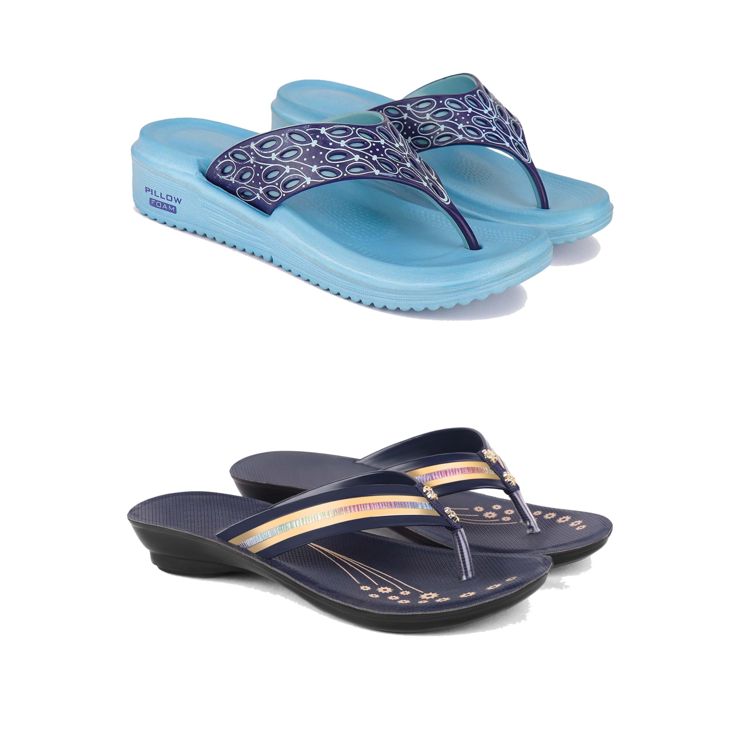 Women's Sandals | Lightweight Wear| Stylish & Easy to Wear For Women'S GR-SAN-(2-COMBO)-1888-1957-image-44