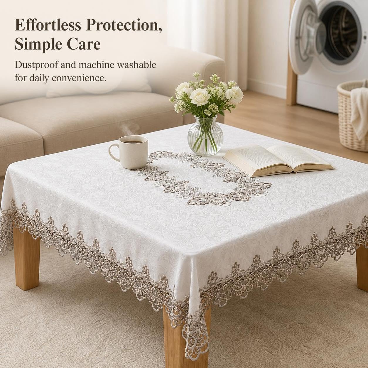 Nappe pour Table Basse brodée