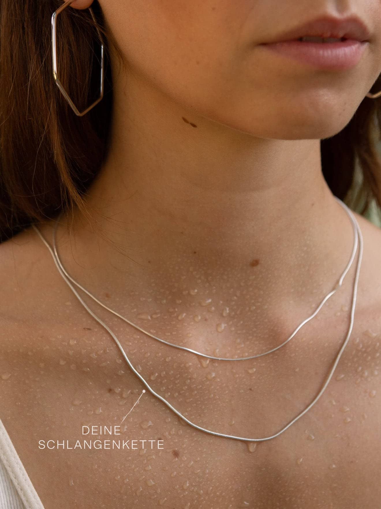 modabilé Schlangenkette Damen Halskette 925er Sterling Silber (30cm-100cm 1,2mm breit) Silberkette 925 ohne Anhänger Silberne Kette Frauen Ketten Kurz