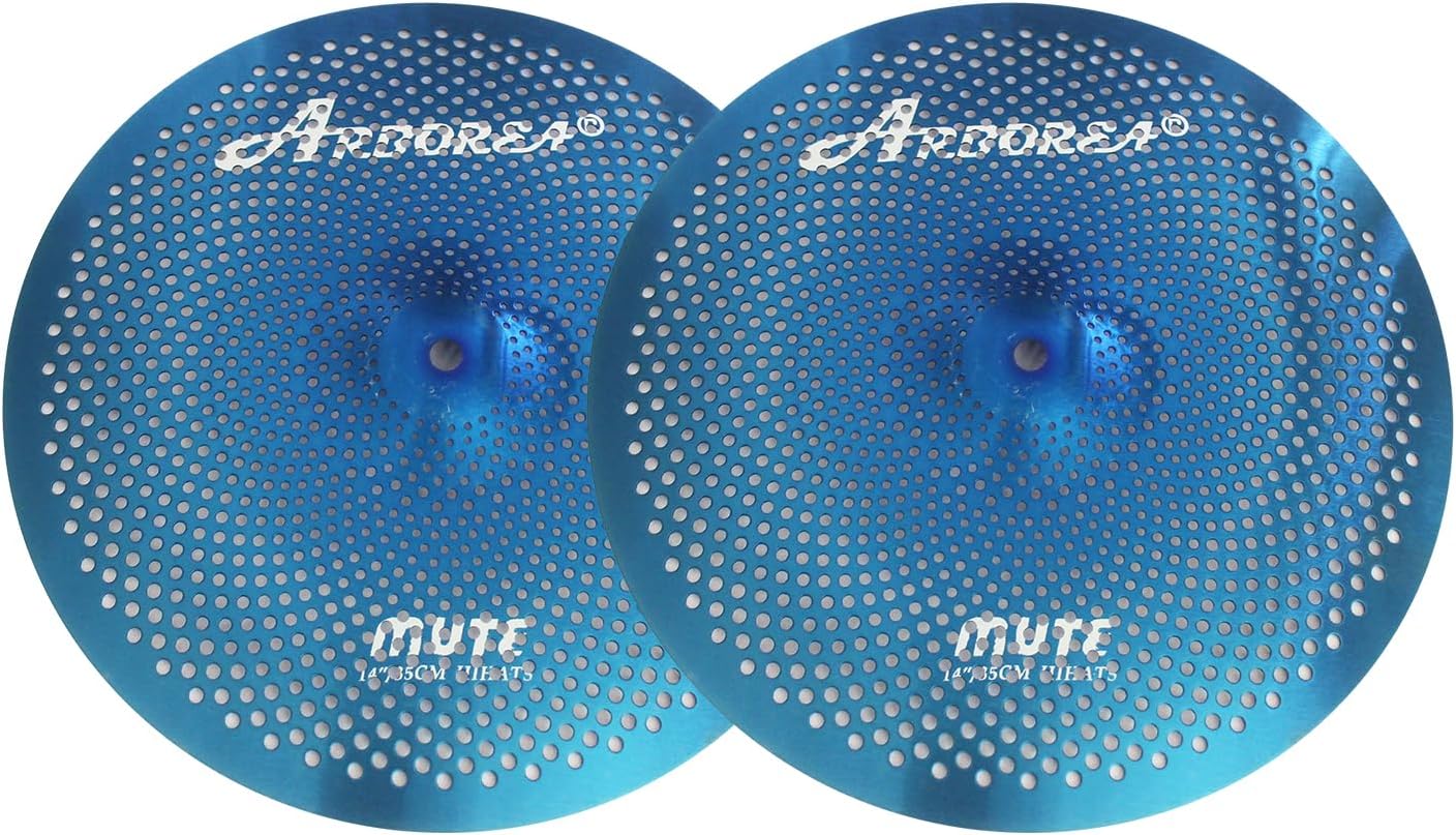 Arborea Low Volume Cymbal Blue Mute Cymbal Pack 14"hi-hat+16"crash+18"crash+20"ride 5 Pieces Sound Good Drum Cymbal