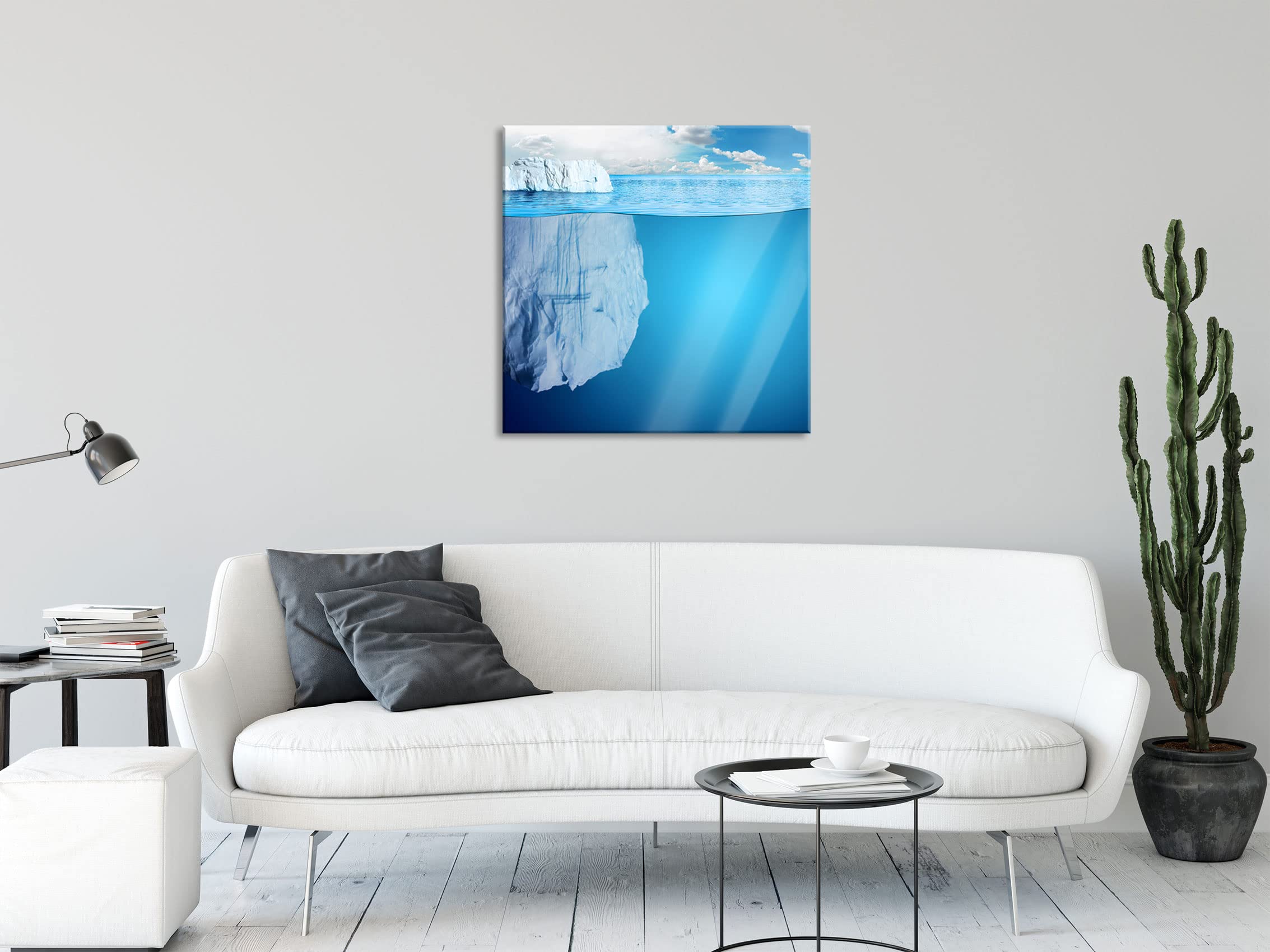 Pixxprint Quadro da parete in vetro vero | pigmenti colorati | 100 x 70 cm | con sospensione e distanziatore