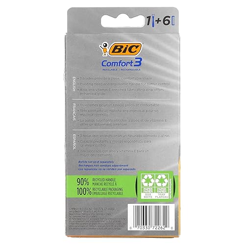 Miniatura 2 de BIC Hybrid Advance 3 - Afeitadora desechable para hombre, 6 unidades (paquete de 3)