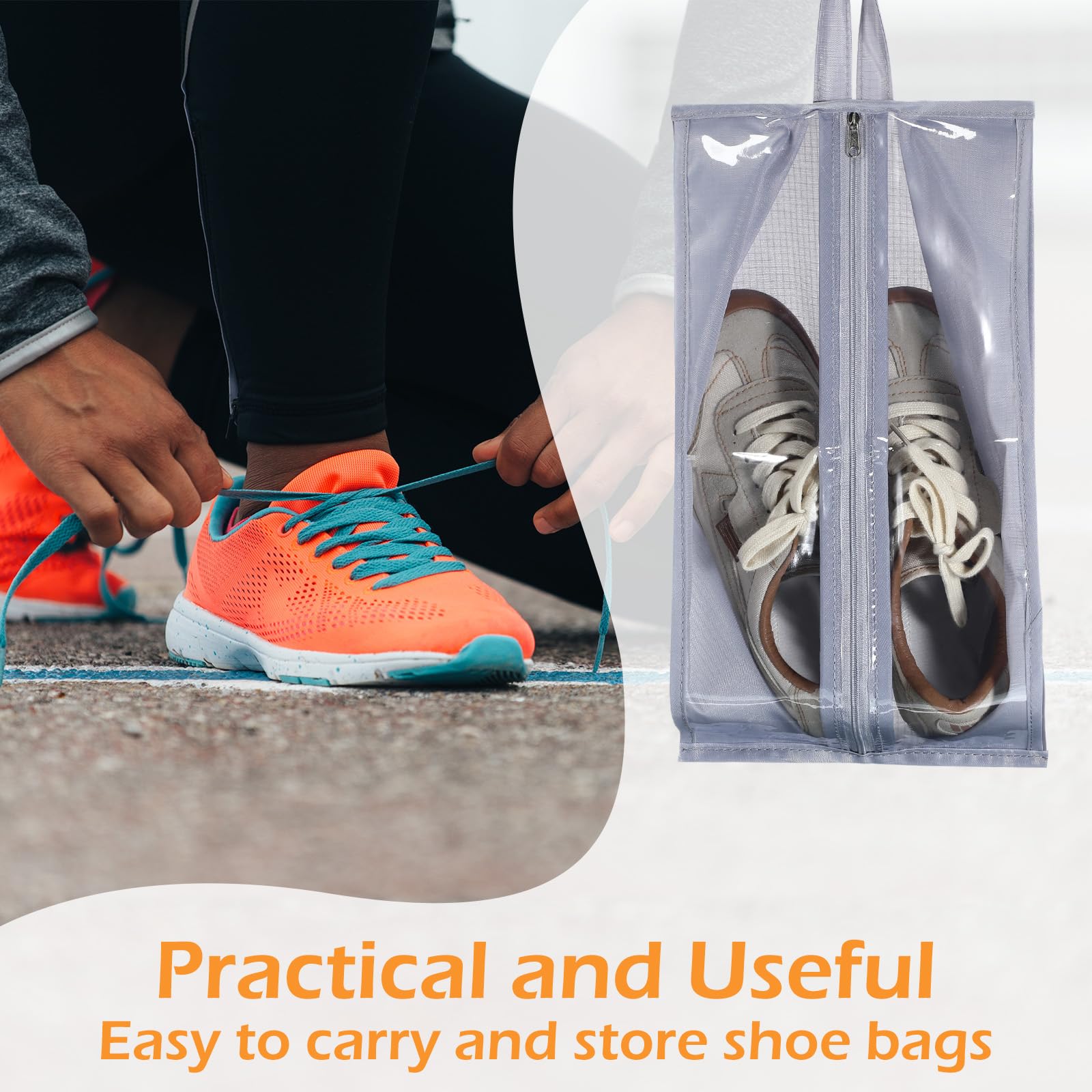 Windyun 20 Stück Schuhbeutel für Reisen, wasserdicht, Sneaker-Tasche, mehrfarbig, Schuhträger mit Reißverschluss, tragbare Schuhtasche für Männer und Frauen, Schuhbeutel
