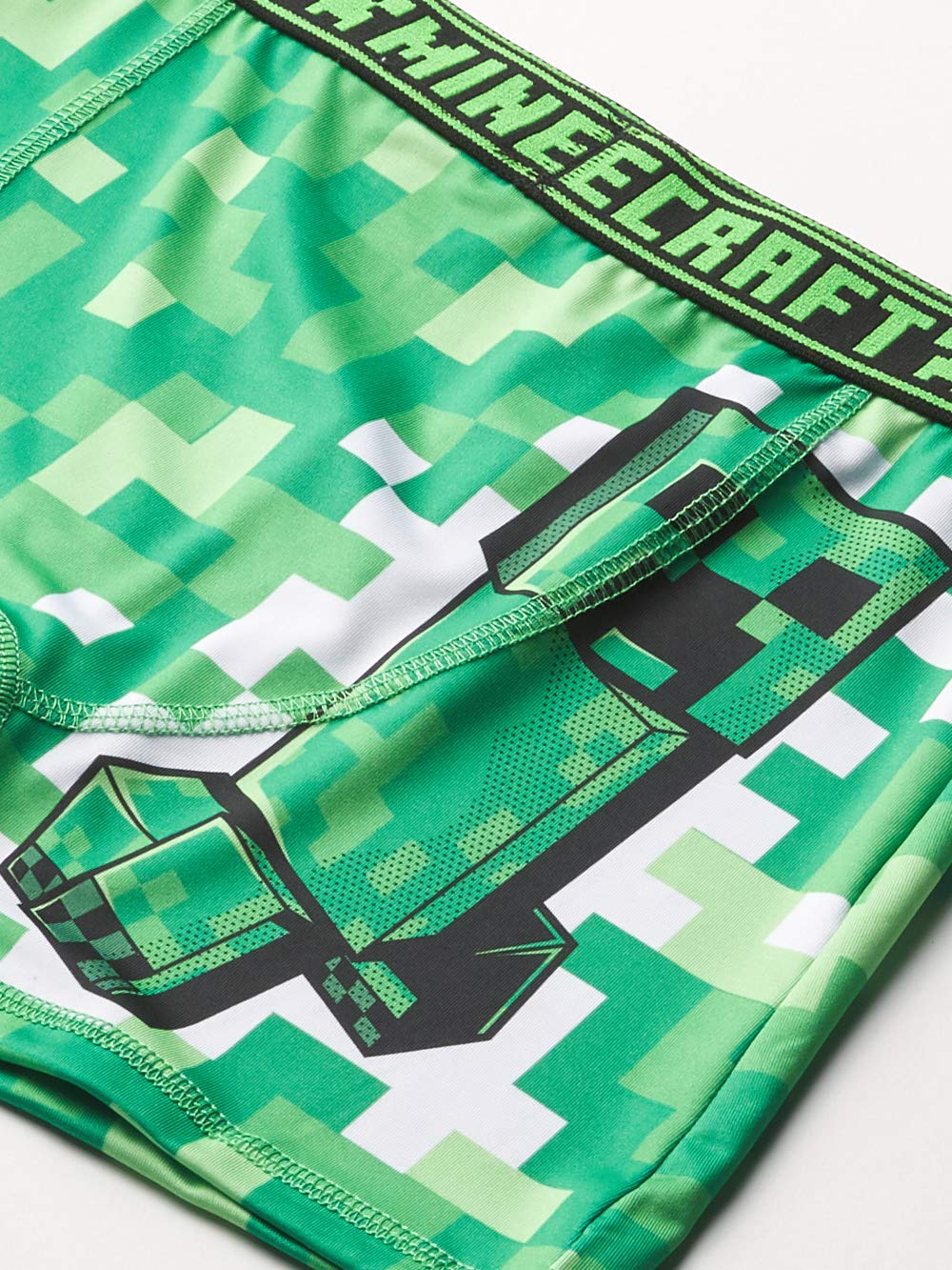 Minecraft Boys' Ultimate Gamer Athletic Boxer Briefs, 7 Soft Pairs with Coolcraft Tech Sizes 4-12