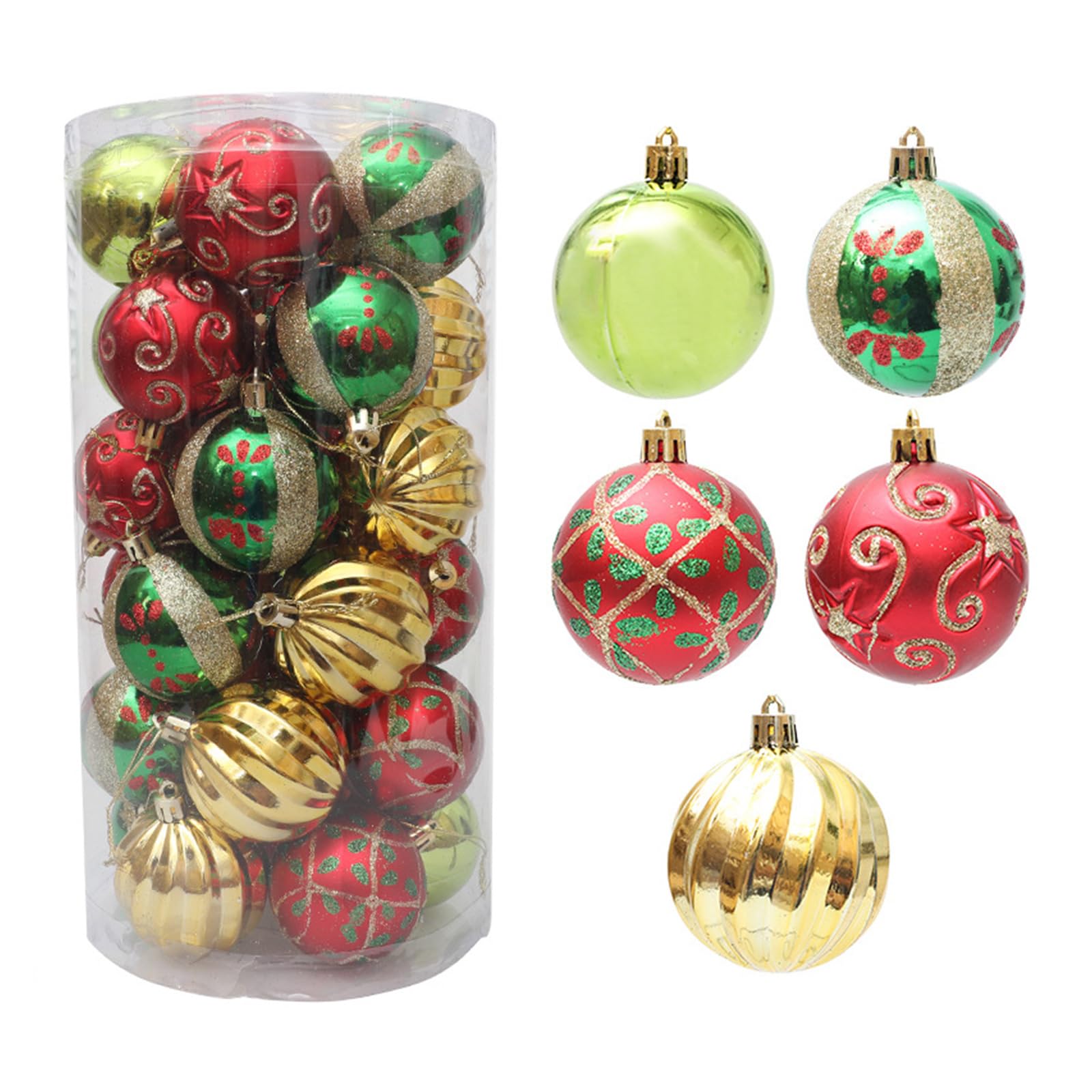 Buxuaaaa Hand Painted Christmas Ornament Decorative Christmas Sphere Hanging Ornament for Tree Pendant and Wall Displays Unique Designed Decors