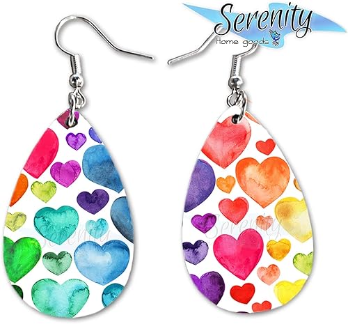 Vista 48 de Van Gogh - Juego de aretes colgantes divertidos Lindos aretes de joyería para niñas y mujeres Impresión de doble cara Regalo de cumpleaños