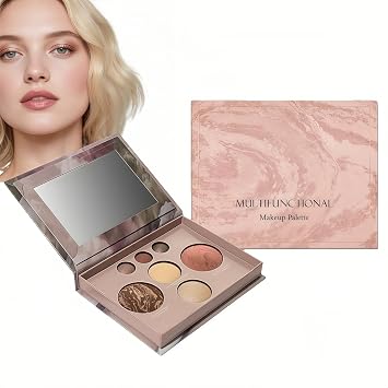 All-in-one Makeup Set,Baked Starter Makeup Kit for Women,Multi-in-One Eye Shadow Plate,Includes Bronzer,Blush,Highlighters & Eyeshadows,Travel Friendly Baked Palette Makeup Set,Makeup Gift Set
