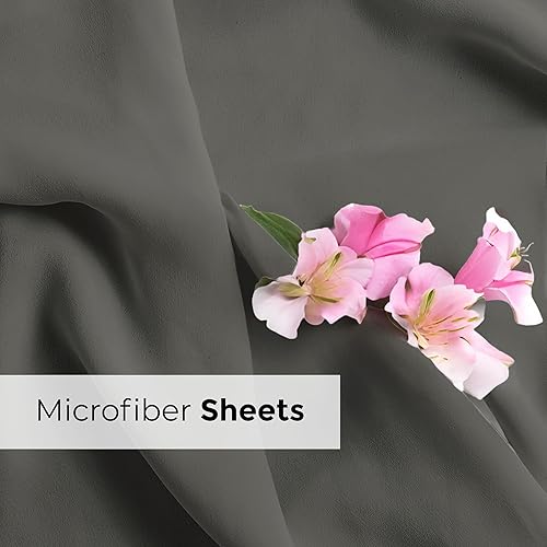 Miniatura 5 de Juego de sábanas extra profundas tamaño King, sábanas transpirables y refrescantes de 6 piezas, juego de sábanas de lujo para hotel, ajuste fácil y