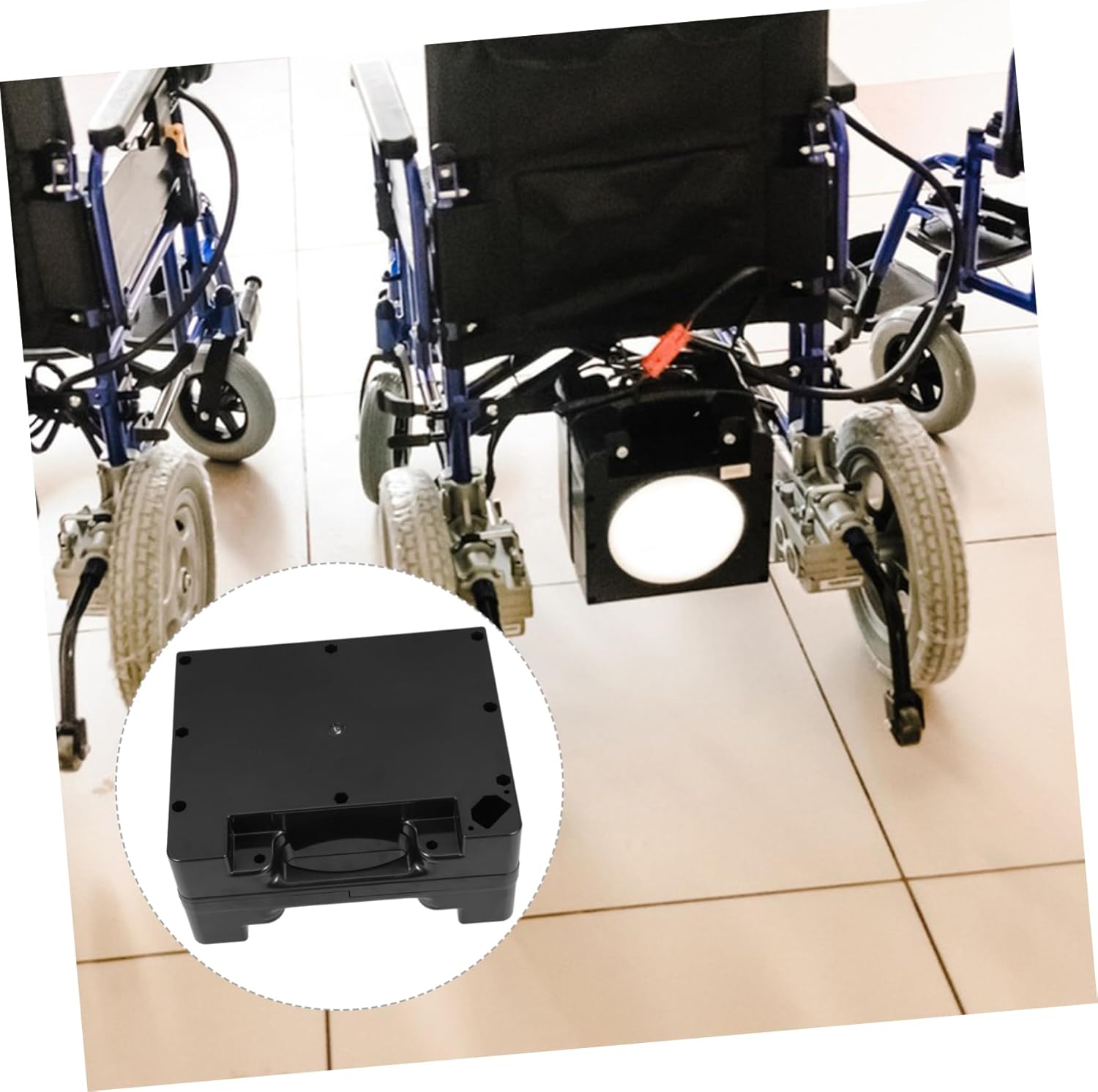 Lithium Battery Fireproof Box for Electric Wheelchair Battery Organizer Holder Wheelchair Accessory