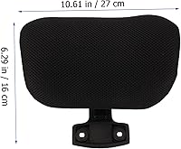 Vista 2 de Silla ergonómica para computadora, soporte lumbar, cojín grande y alto, altura ajustable, reposacabezas para oficina