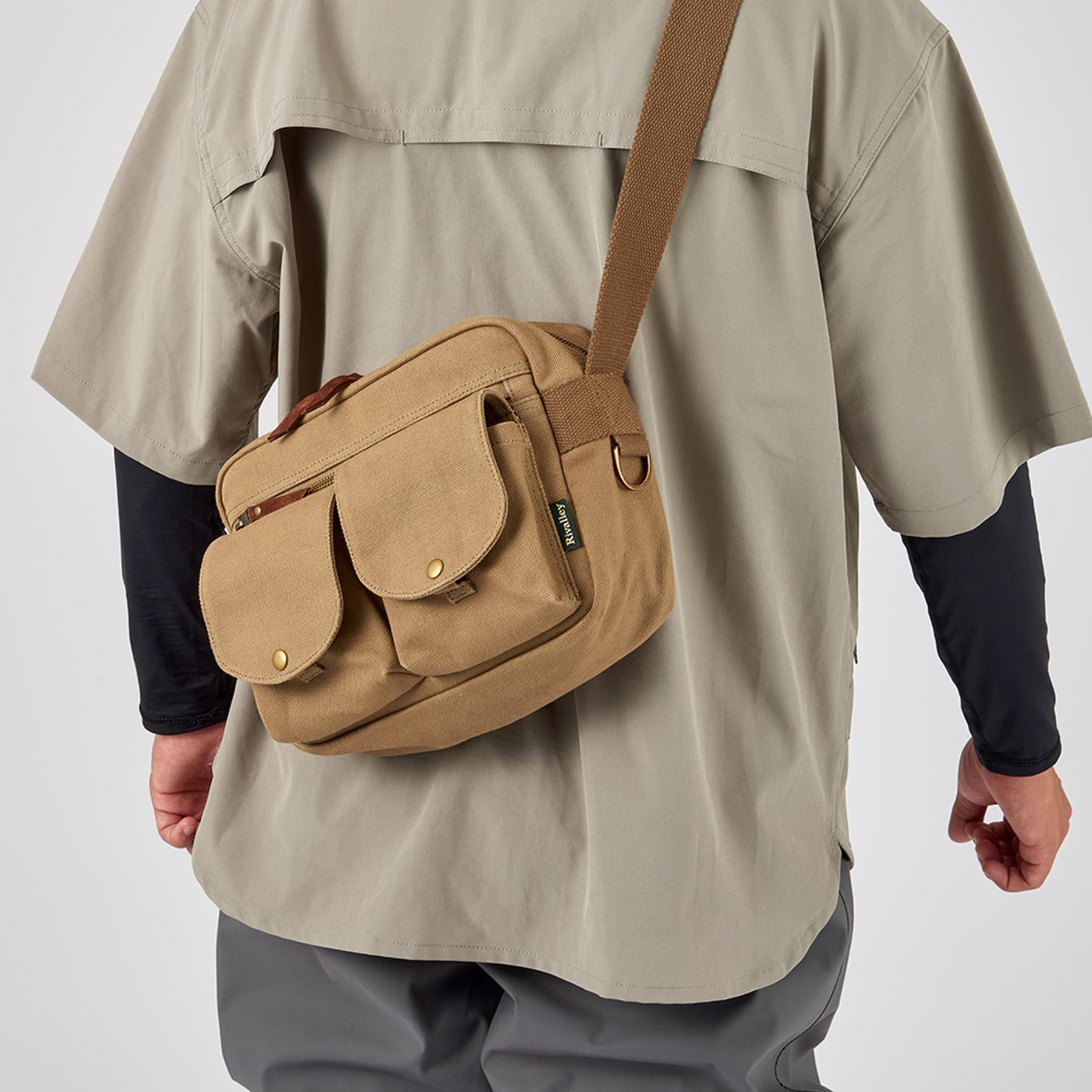 Amazon | リバレイ (Rivalley) RV ストリームショルダーバックM タン