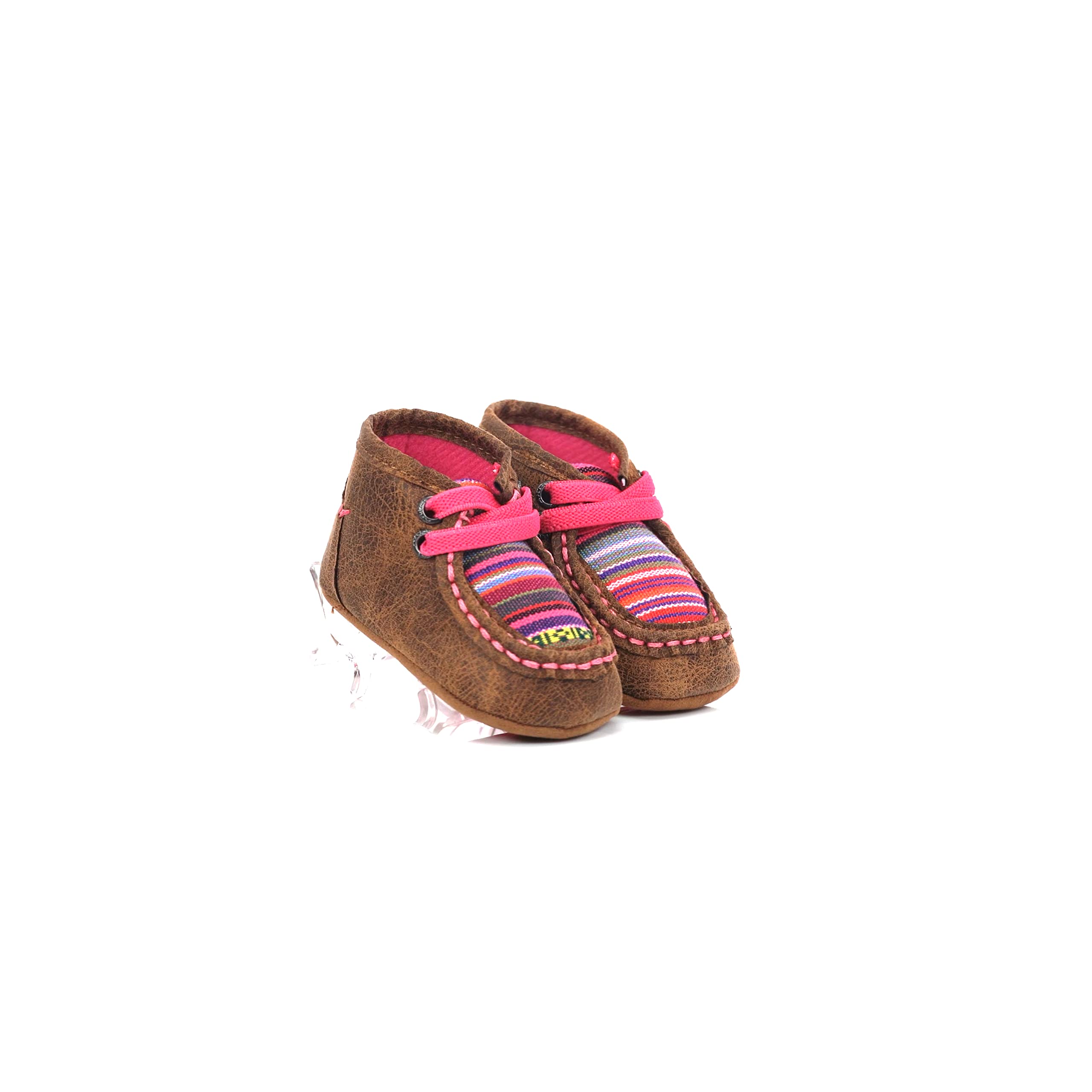 ARIAT Infant Girls Lil Stompers Shoe, Brown/Pink Serape (Aurora), 1