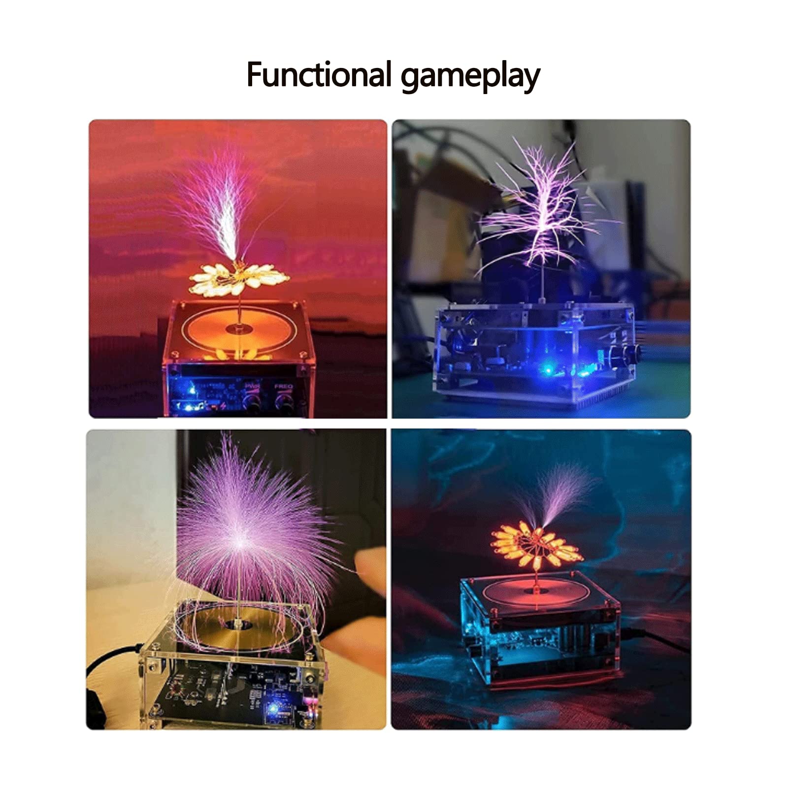 Bobina di Bluetooth Mini Musica Bobina di Altoparlante al Plasma Ad Arco Bobina di Toccabile Bobina Desktop Senza Fili Lunghezza Fulmine 10cm Esperimento Scientifico Adulto