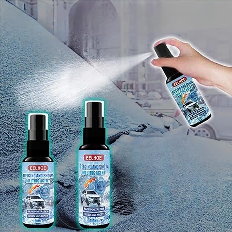 Review 3 Pcs Melt it! Windshield De-Icer, Defrosting De-Icer Spray,Snow Melting Deicing Agent Glass Deicing Agent Ice Melting Agent Antifreeze Snow Melting Agent for Car Window (3 Pcs)