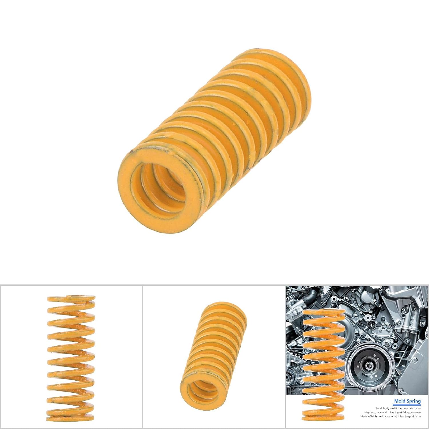 Steel Yellow Coil Spring High Accuracy Stamping Metal Dies for Elastic Motion Equipment Automotive Fields (TF8*20mm)
