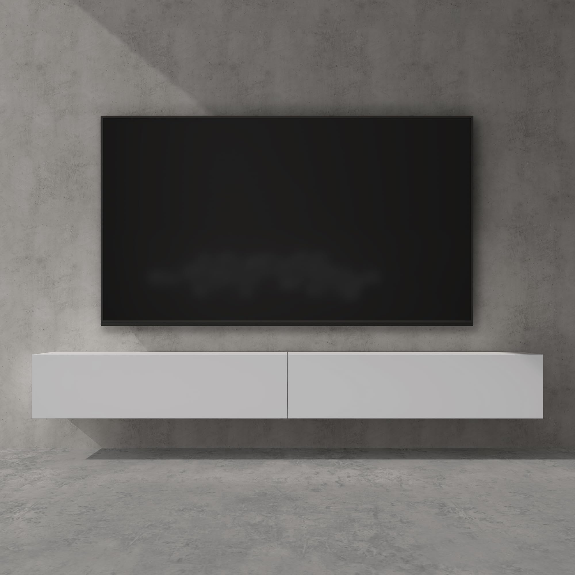 TV Stand Matt White 240 cm 2 Porte Living Room - Dettaglio