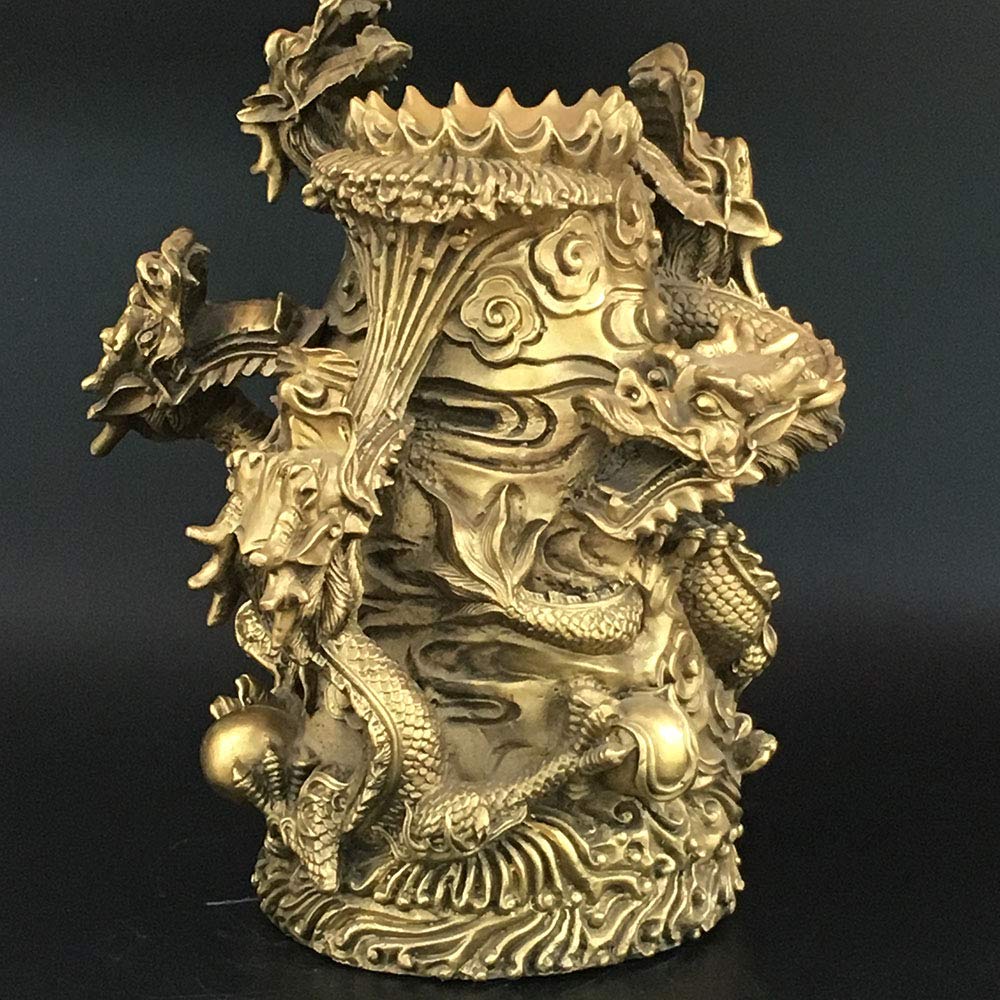 YUNHAOFive Dragons Playing With Ball Statue