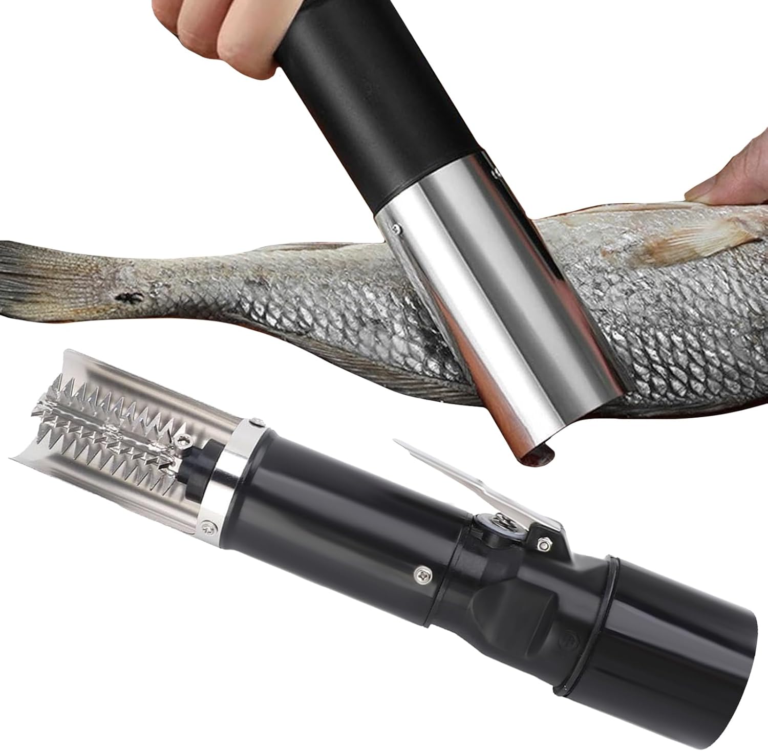 Fish Scaler Remover,Fish Descaler Tool with Battery and Cutter Head, Waterproof for Chef and Home Cooks Fish Cleaning Tools