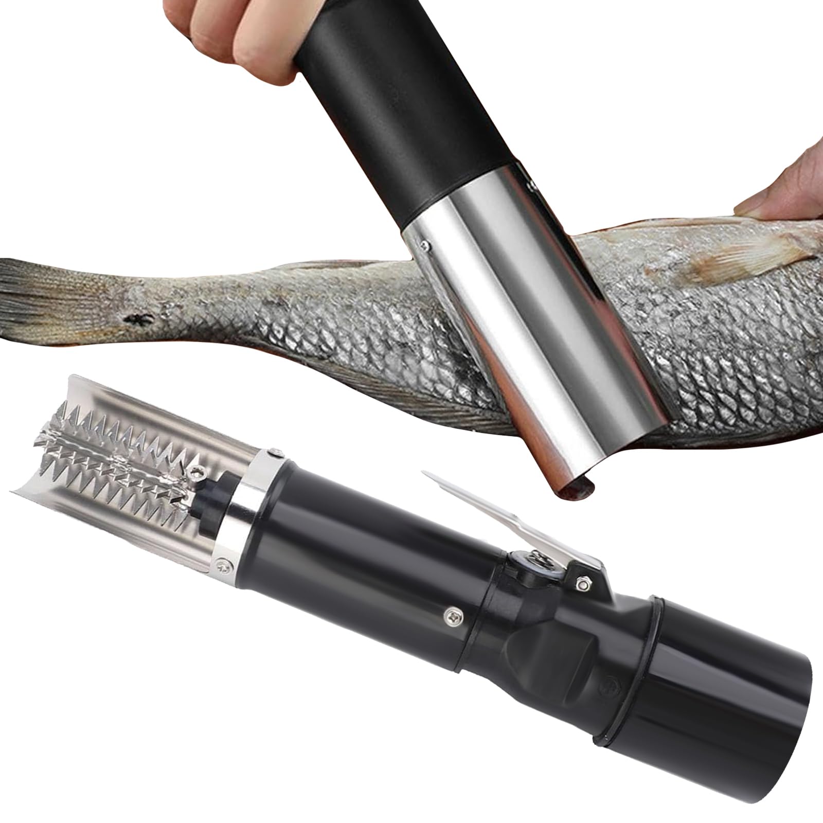 Estrattore di ablatore di Pesce, Strumento di decalcificazione del Pesce con Batteria e Testa di Taglio, Impermeabile per Chef e cuochi casalinghi Strumenti