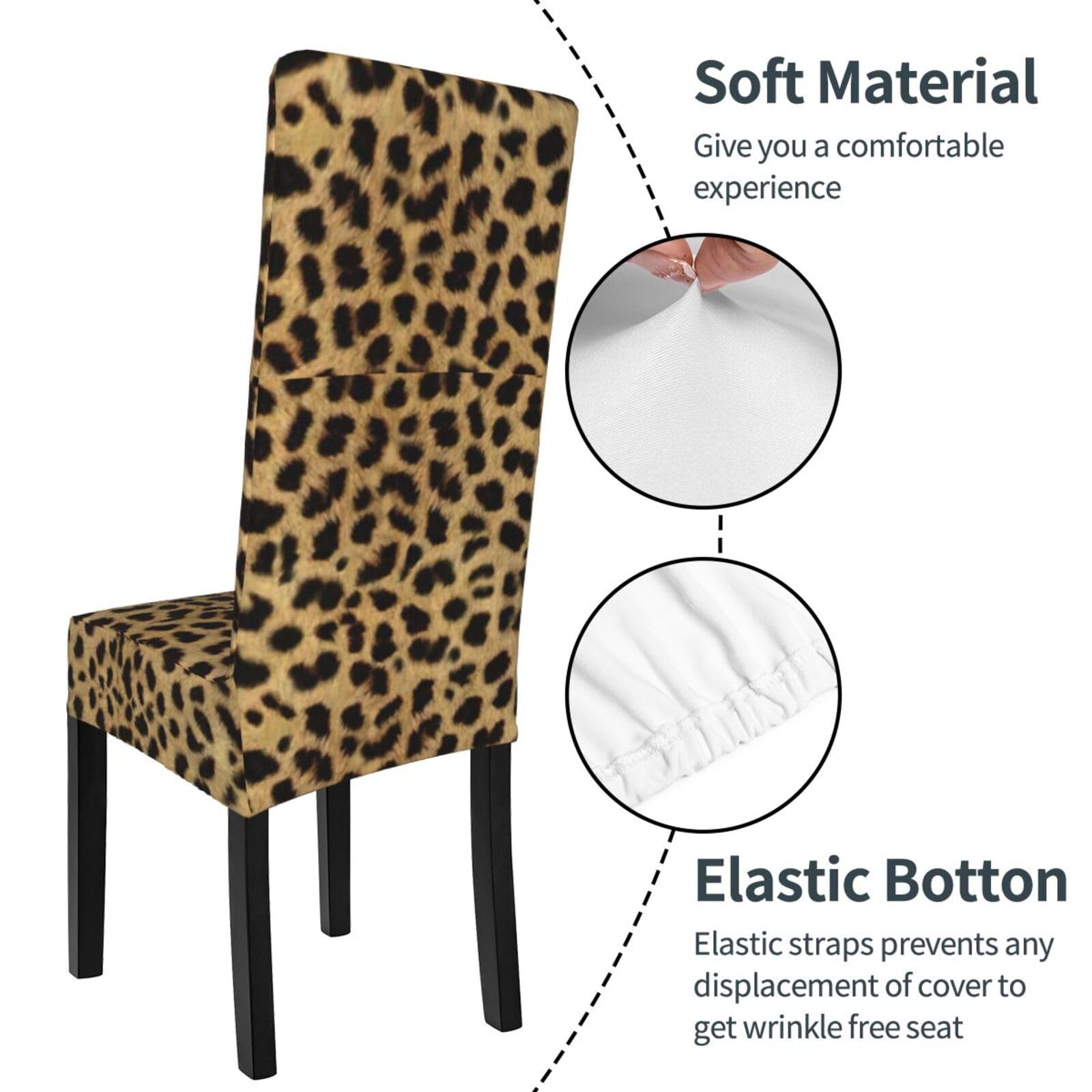Amazon.co.jp: WURTON ヒョウ柄アニマルプリント保護カバー ダイニング