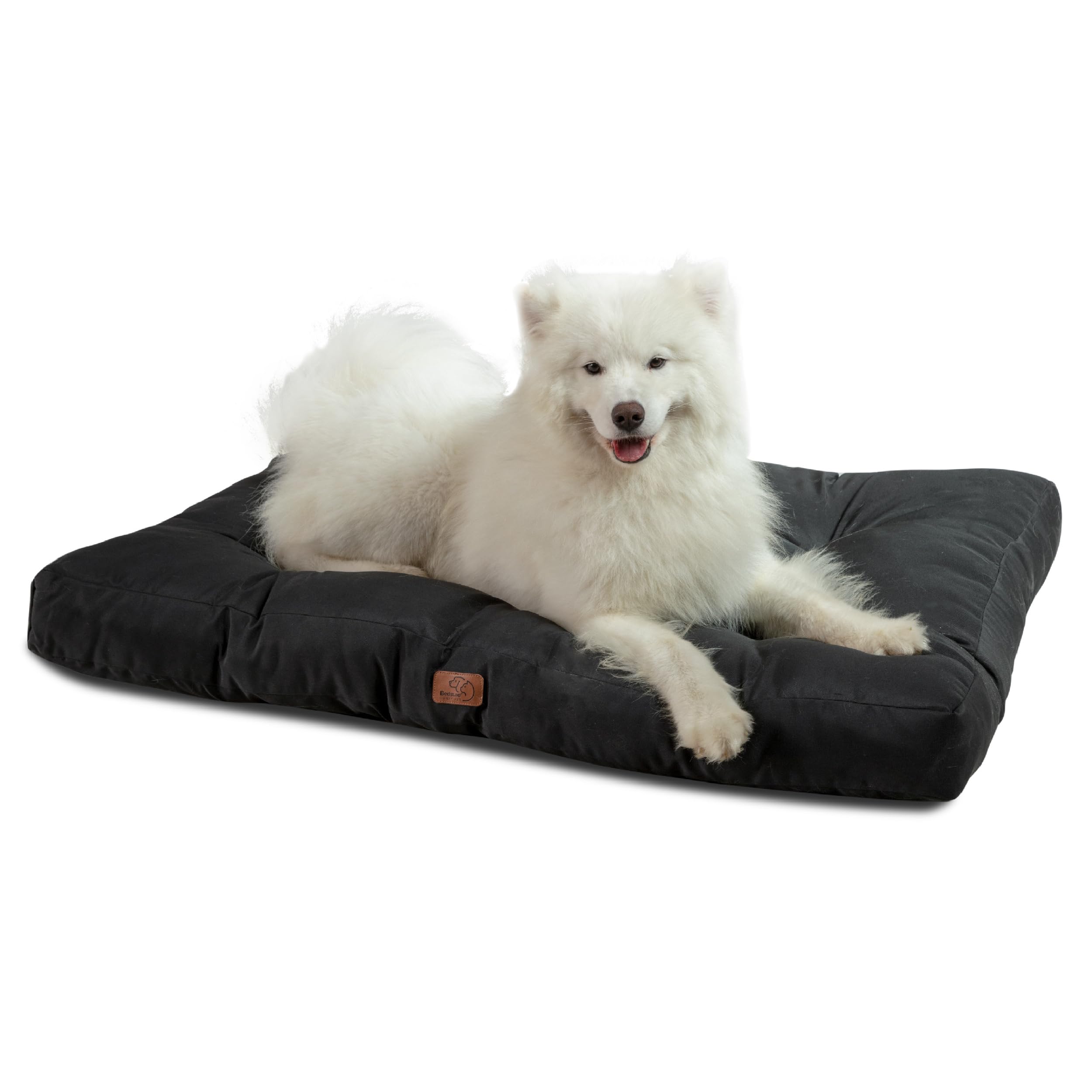 Bedsure Cama Perro Impermeable Extra Grande - 111x89x10 cm Colchón Perro Lavable, Cojín Perro Antipelo y Suave, Negro Oscuro, XL