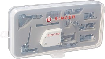 SINGER | Heavy Duty 4452 Sewing Machine, Gray & Mechanical Heavy Duty Sewing Machines Extension Table, Gray & Sewing Machine Accessory Kit, Including 9 Presser Feet, Twin Needle, and Case, Clear