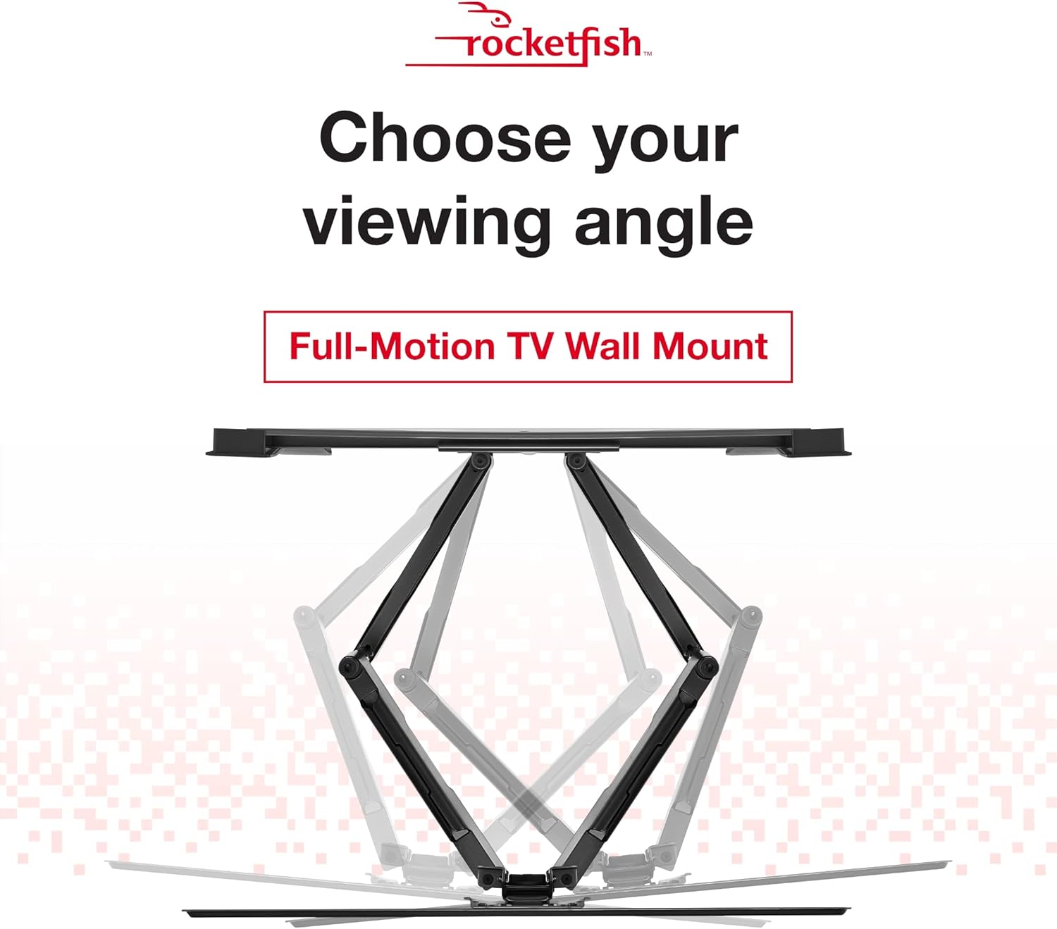 Rocketfish - Full-Motion TV Wall Mount for Most 40 - 75 TVs - Black Non-Retail packaging