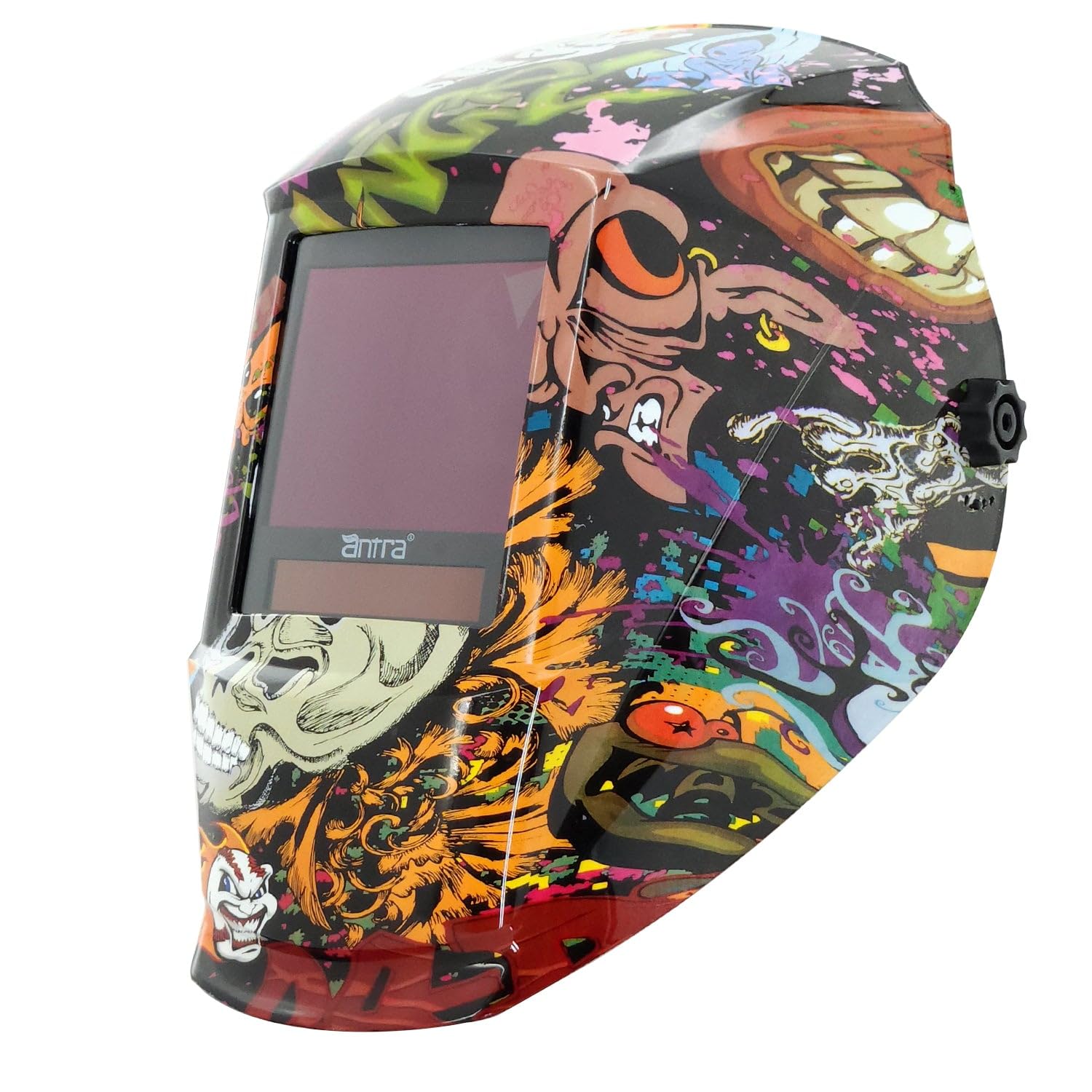 Antra Schweißhelm, automatische Verdunkelung, DP9-04, optische Klasse 1/1/1/1, große Größe 12.5SQI, Schattierungsbereich 3/5-9/9-14 für TIG, Solar-Lithium Dual Power, 6+1 extra Objektivabdeckungen
