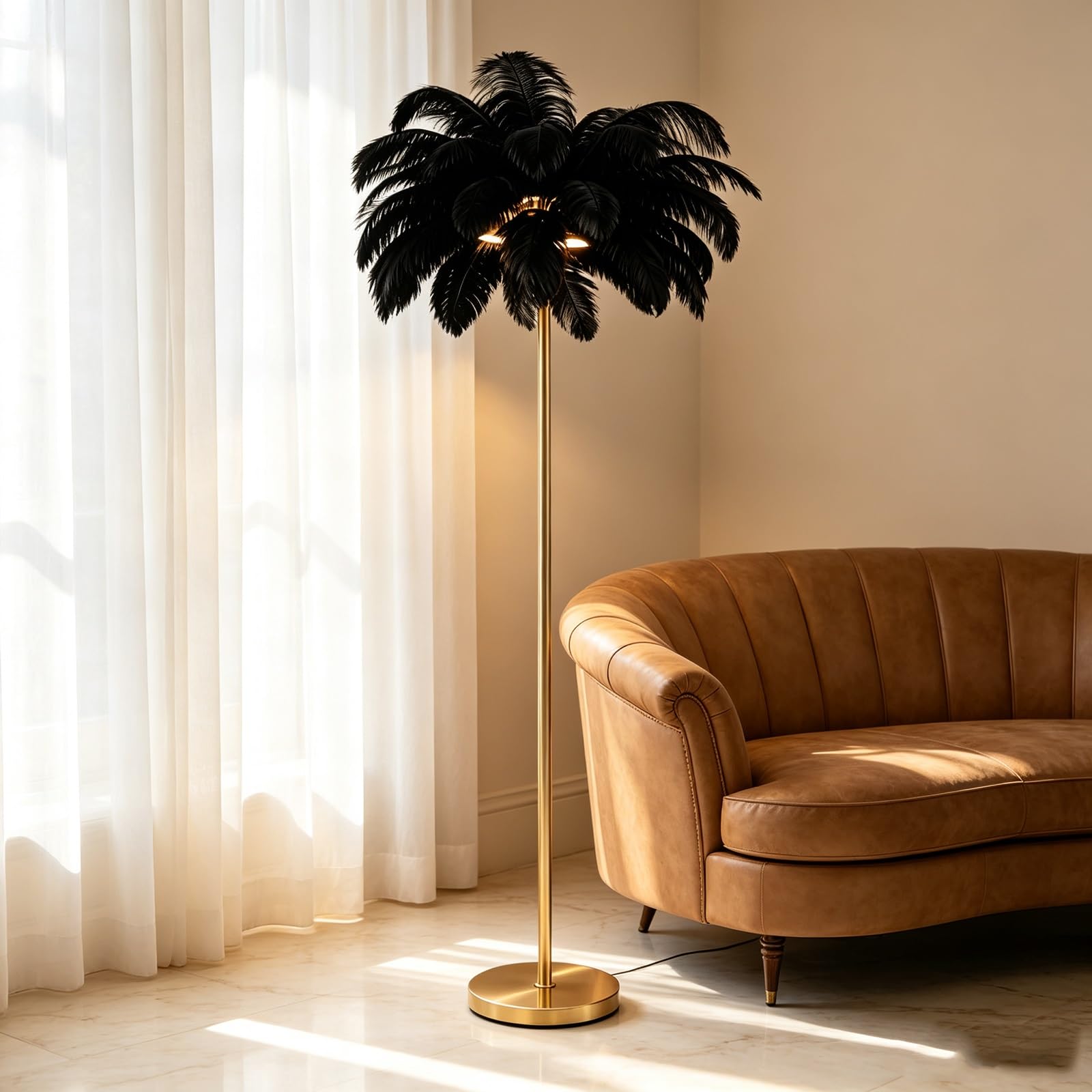 LCNDKF Premium Feather Floor Standing Lamp