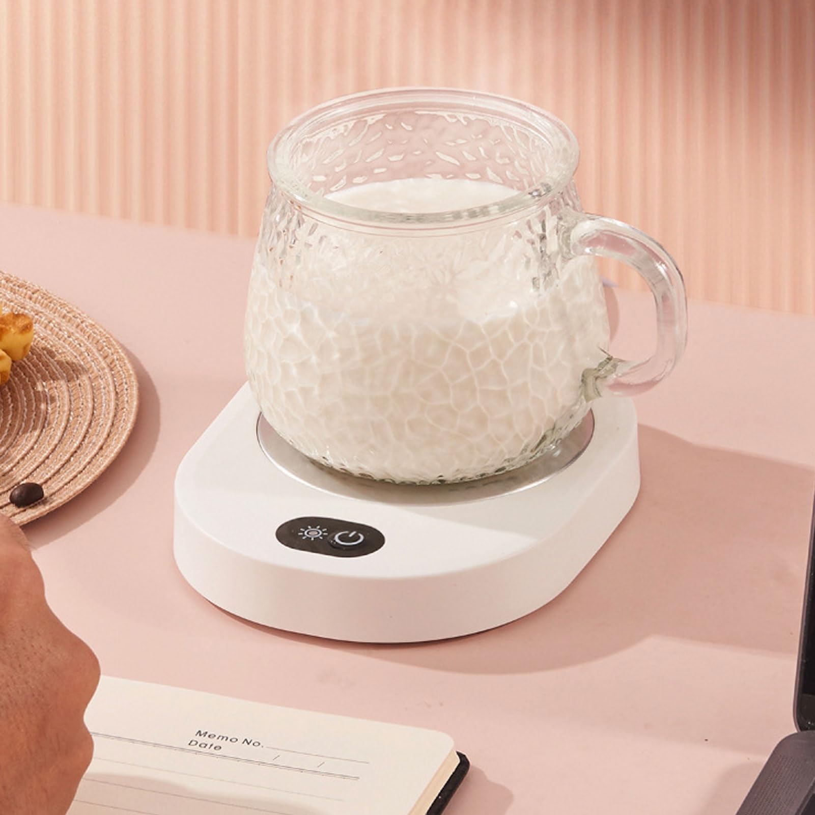 Coffee Mug Warmer for Desk, Cup Warmer, Electric Beverage Tea Water Milk Warmer, 50? Constant Temp 13W Electric Heated Mug Warmer for Office Home