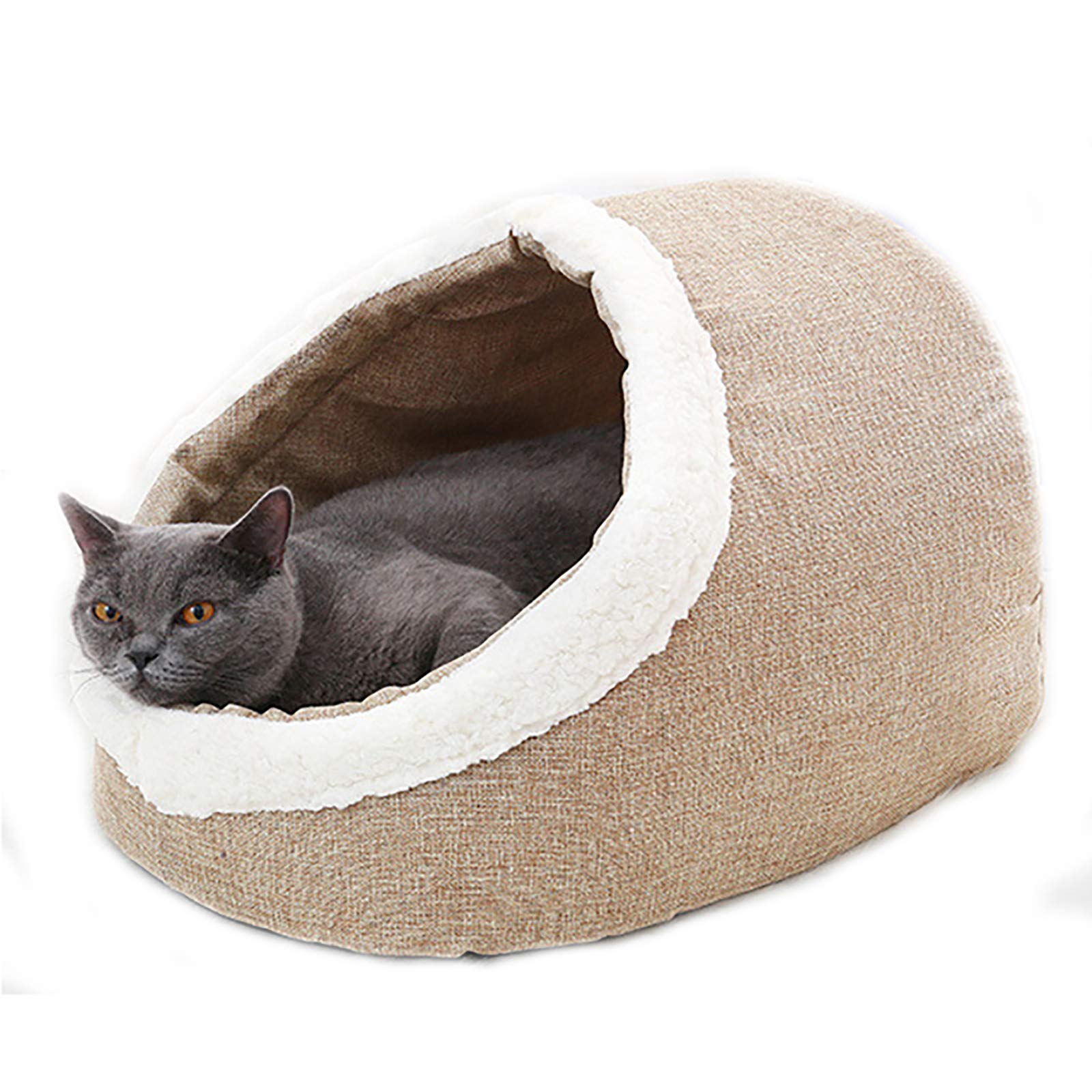 Lit apaisant chat grotte pour des siestes sereines au salon