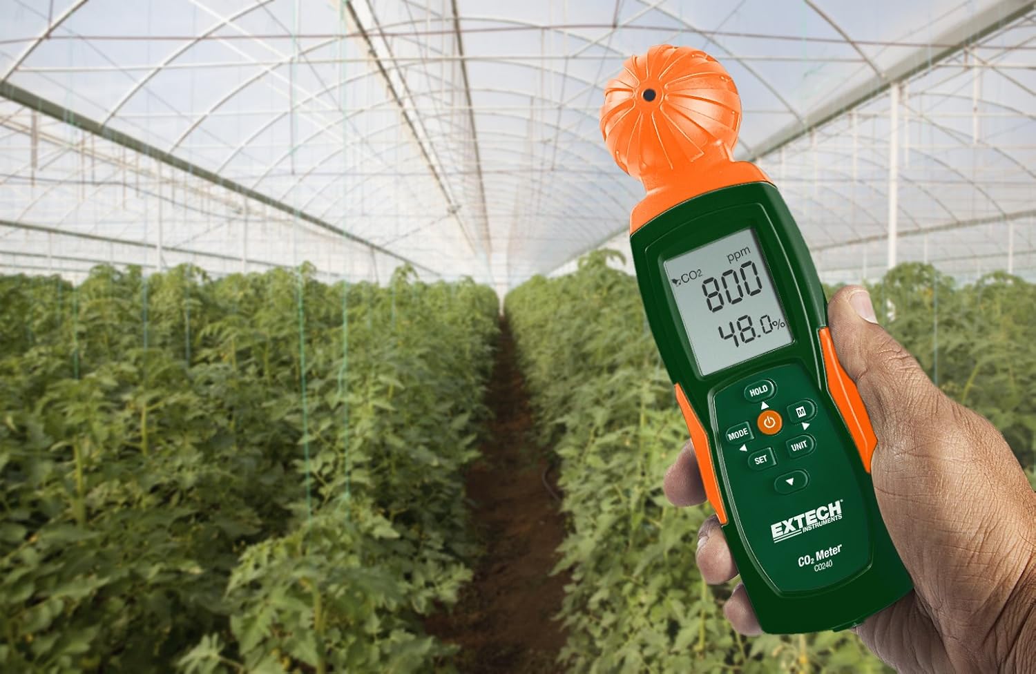 Extech CO240 - Indoor Air Quality Meter - Handheld CO₂, Temperature, Humidity, Dew Point & Wet Bulb Monitor with Audible Alarm