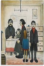 WurBu Laurence Stephen Lowry Painter Works《Family Group》Printed Posters Gifts Canvas Painting Wall Art Decorative Picture Prints Modern Decor 08x12inch(20x30cm)