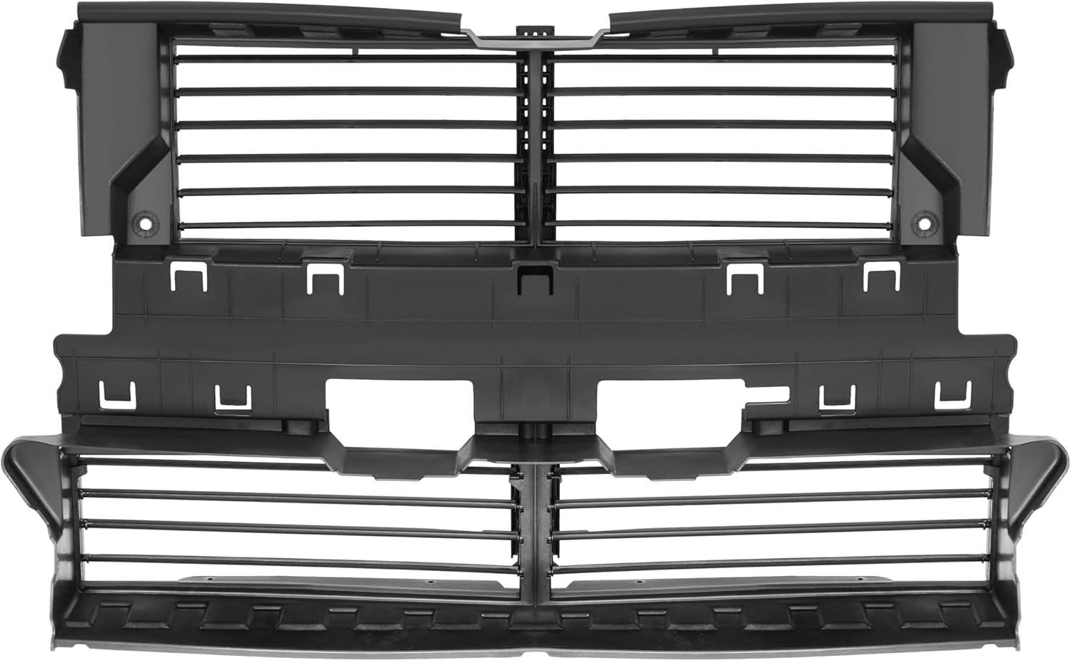 HECASA Front Radiator Grille Shutter W/O Motor Compatible with 2013-2016 Ford Fusion 1.5L 1.6L 2.0L 2.5L Replacement for FO1206109 DS7Z-8475-A Grille Air Control Shutter Black