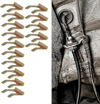 15 Pieces Brake Line Clips Metal Brake Line Retainer, Brake Hose Retaining Clip, U Shaped Brake Hose Clips, Metal Brake Line Clips, Brake Hose Lock Replacement for Cars Trucks Vehicles