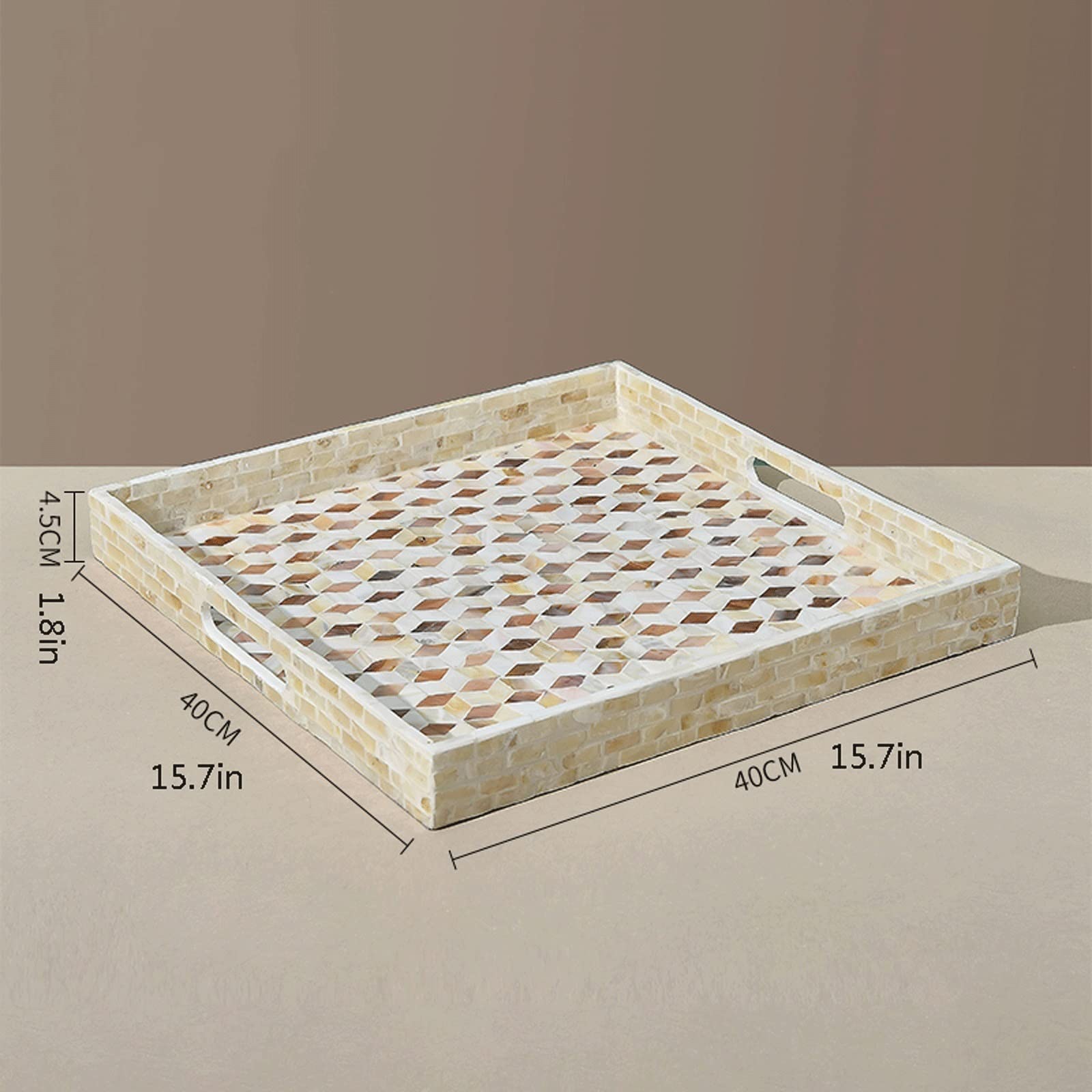 Plateau de Petit-déjeuner Plateau rectangulaire Plateau Coquillage Plateau Plateau décoratif Plateau Organisateur Table Basse Parfum Salon Cuisine (Or)