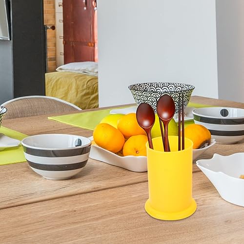 Miniatura 5 de Kichvoe Soporte para utensilios de cocina, soporte para utensilios de cocina, de plástico, cubiertos, palillos, cuchara, tenedores, organizador de