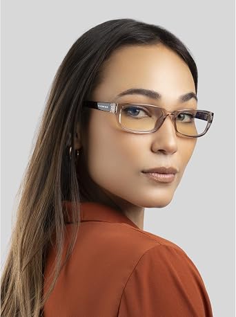 Gunnar Womens Computer Glasses Elin Rose Tortoise Clear Lens