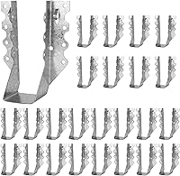 Vista 13 de Perchas de vigas de 2 x 4 para madera de calibre 20, galvanizado, soporte de vigueta para montaje en la cara, soporte para piso de terraza, marco