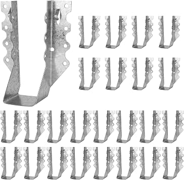 Joist Hangers 2x6 for Wood 20 Gauge Galvanized Face Mount Joist Hanger Bracket for Deck Floor Rafter Framing Ceiling - 25 Pcs