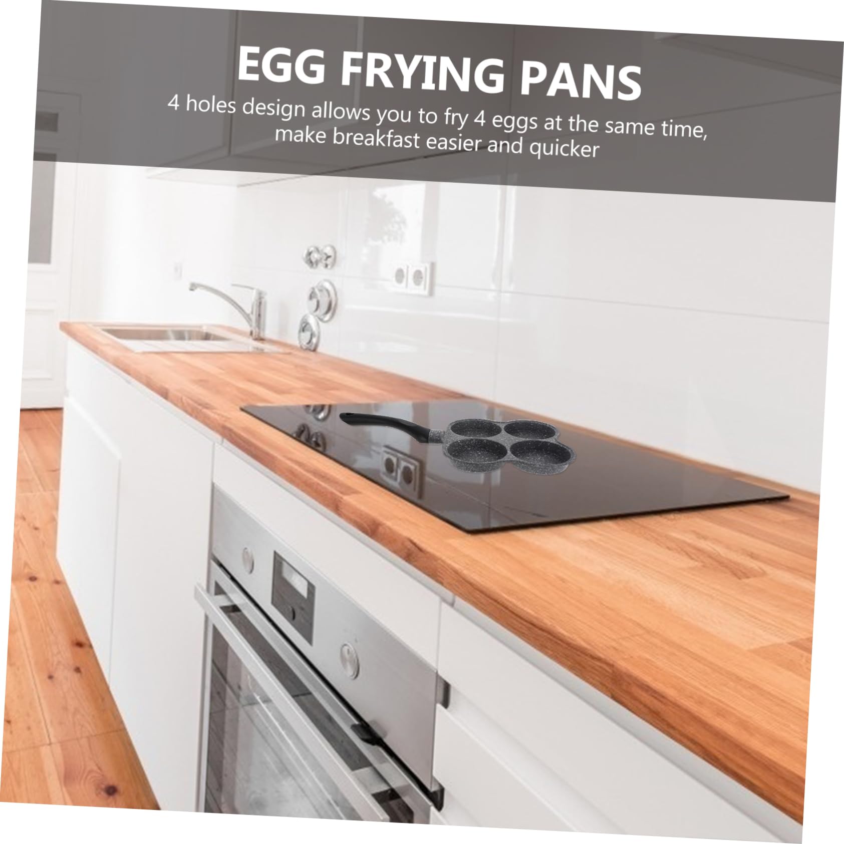 Unomor 1Pc Non Stick Egg Frying Pan Kitchen Tool for Omelettes Pancakes Hamburgers Easy Clean Ergonomic Design for Induction Gas Stoves