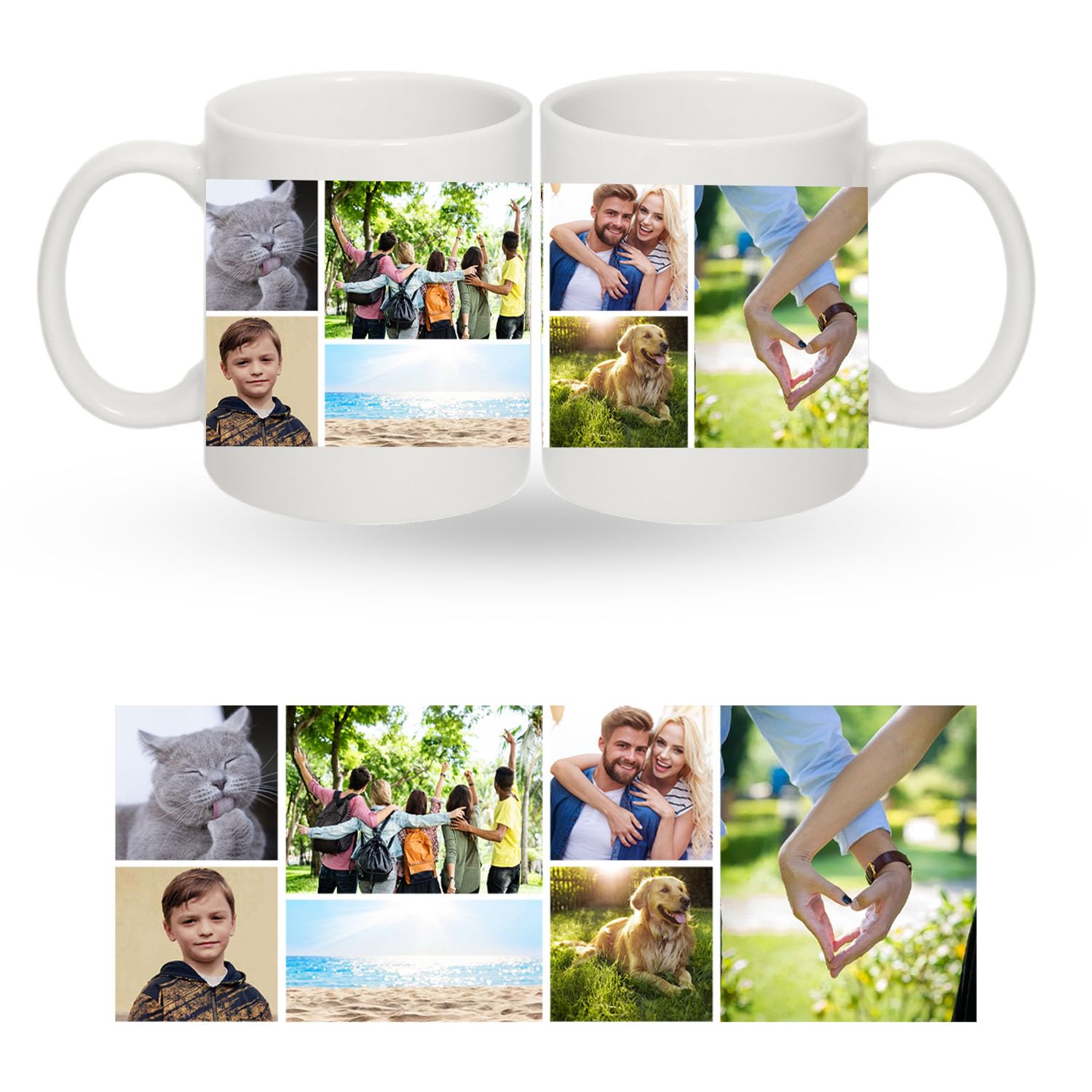 PrintWink Personalised Photo Mug | Custom Coffee Cup | 11 Oz Cup with Photo Collage | Personalised Gifts for Best Friend, Women, Dad Birthday, Wedding and Anniversary | 7 Photos
