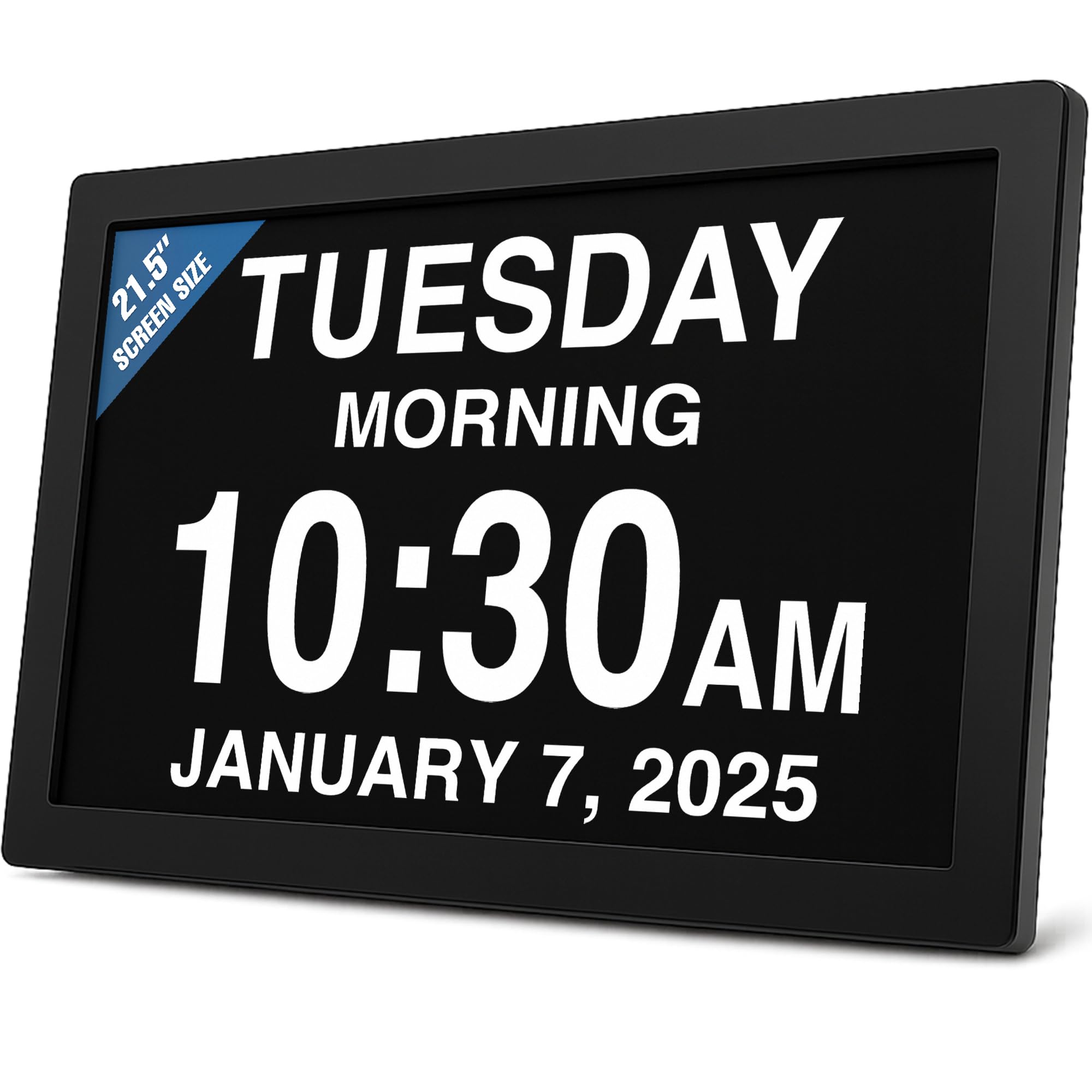 American Lifetime New 2026 Dementia Clock Large Digital Clock for Seniors, Digital Calendar Large Display, Custom Alarms, Clock with Day &amp; Date for Elderly 21.5 Inches Black
