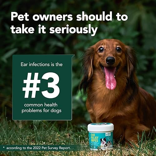 Miniatura 7 de Toallitas limpiadoras de oídos para perros, tratamiento de infección de oído de perro, toallitas hipoalergénicas para los oídos para perros y gatos,