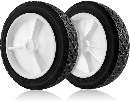 72-107 Wheels for Oregon, 7 Inch Universal Tires for Lawn Mower, BBQ Grills, Radio Flyer Wagon Wheels Replacement, Hand Truck, Utility Cart, Snowblower, 2 Pack