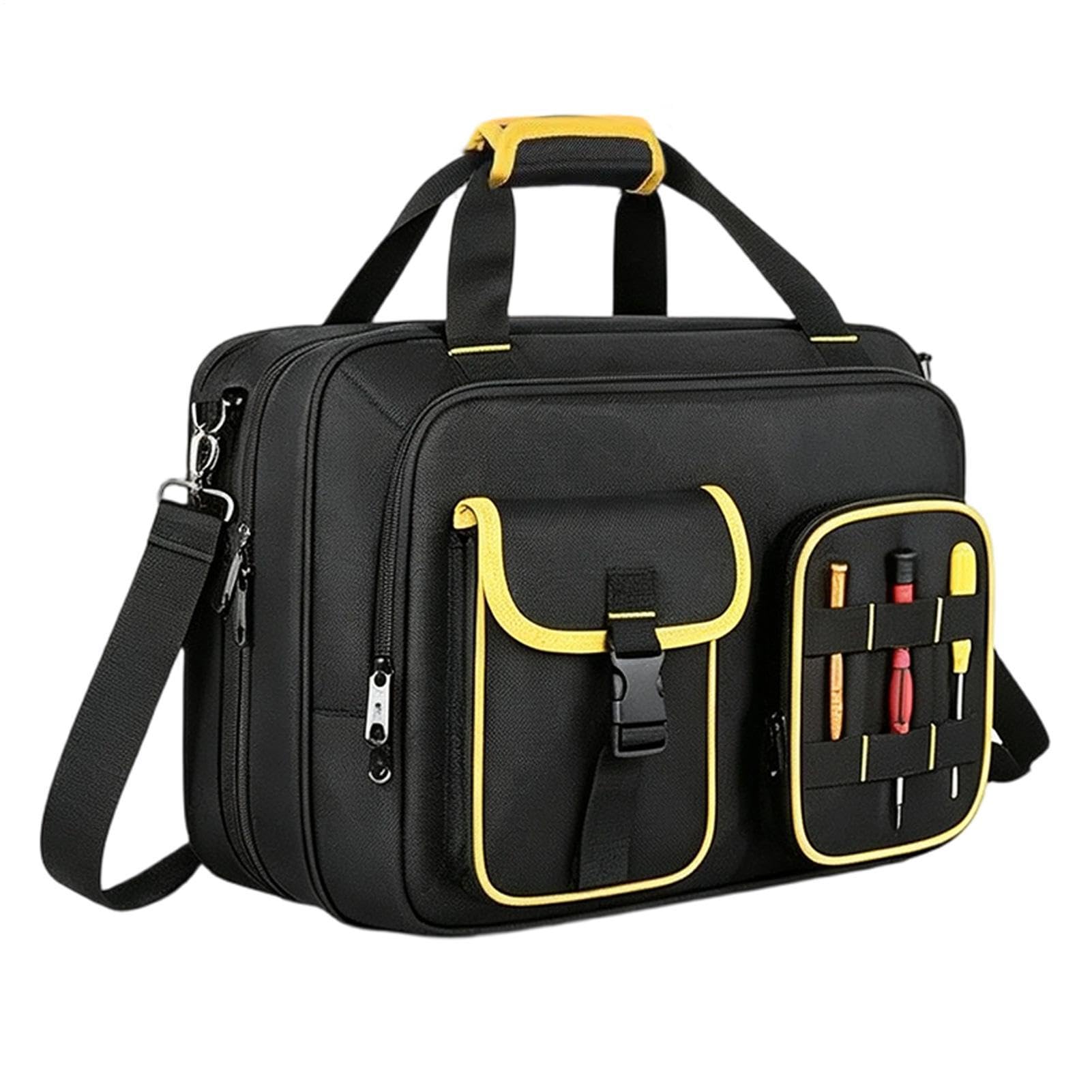 Borsa Organizer Attrezzi HVAC con Tasca Laptop | Organizer Per Attrezzi per Carpentieri Elettricisti Ingegneri Garage Costruzione Riparazioni Domestiche Fai da Te