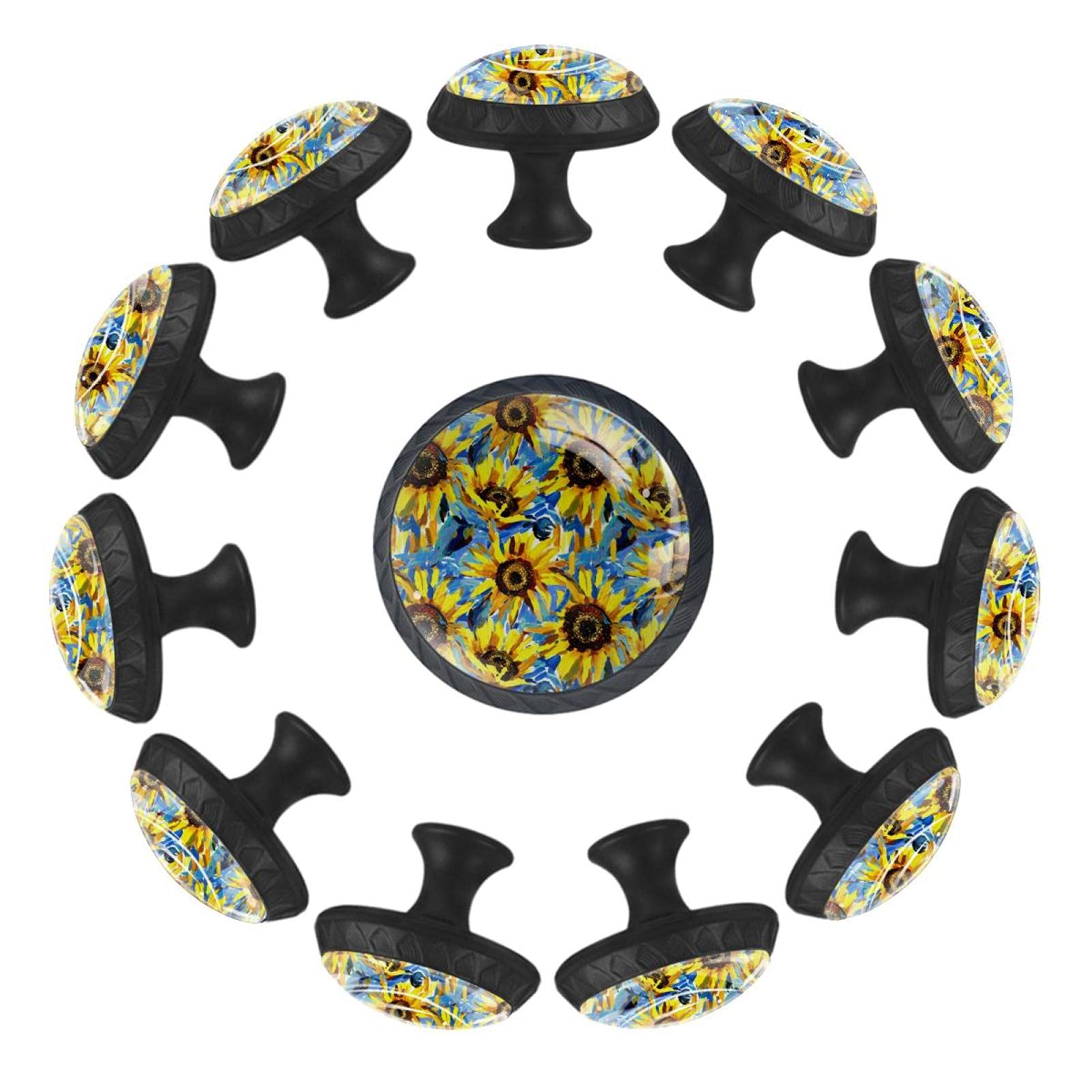 Rénover commode enfant avec le bouton de tiroir Sunflowers Field