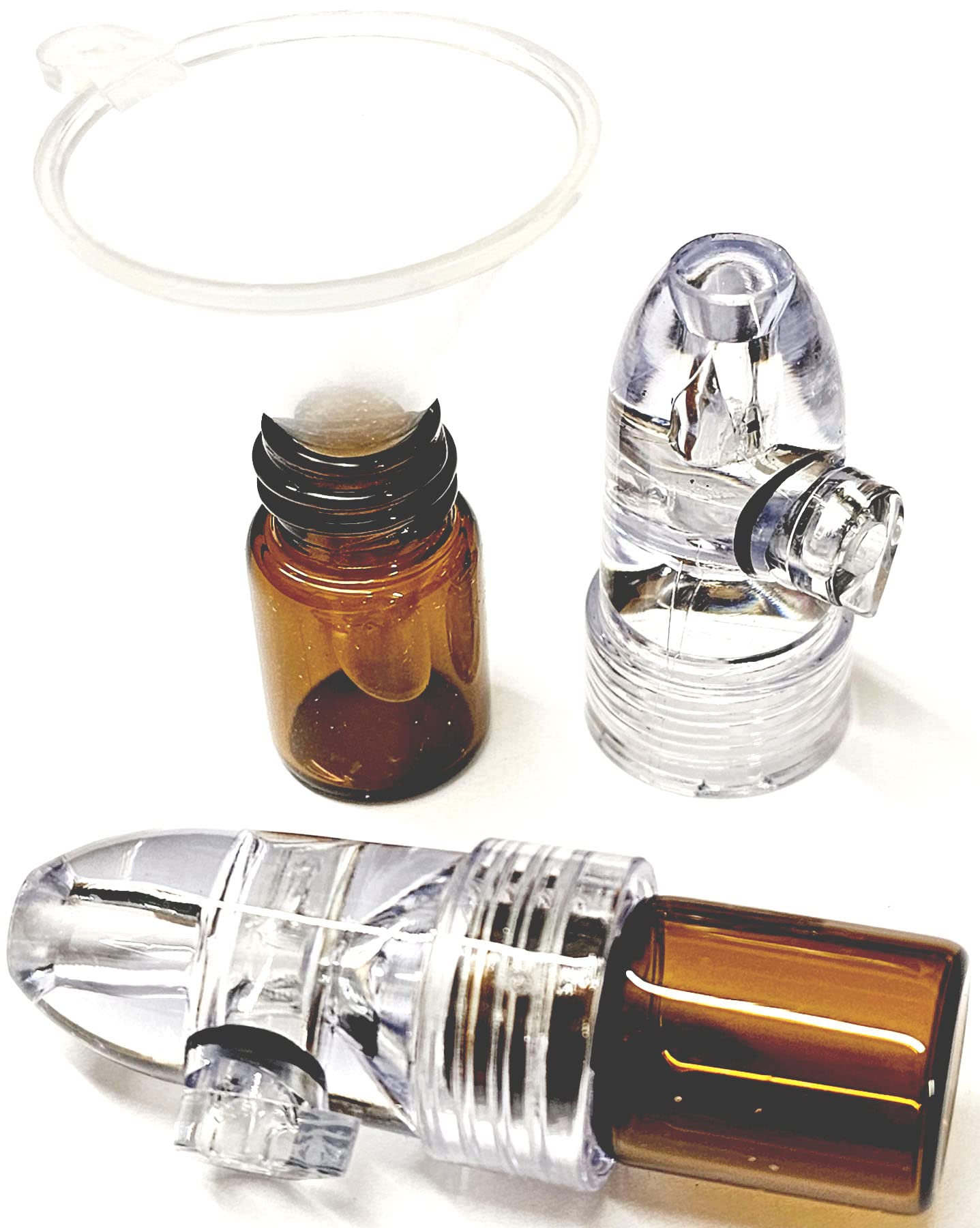 HEADNMORE® SET - 2x doser sniffer dispenser snuff bottle 5 x spare
